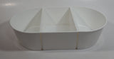 Drink Coca-Cola Coke Delicious Refreshing 3 Compartment Plastic Insert Metal Serving Tray with Wooden Handles