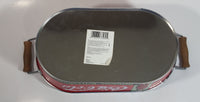 Drink Coca-Cola Coke Delicious Refreshing 3 Compartment Plastic Insert Metal Serving Tray with Wooden Handles