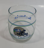 Seattle Seahawks NFL Football Sports Team Helmet Graphics Blue Green Lined 3 1/2" Tall Glass Drinking Cup