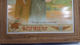 Vintage 1912 "The Bandit of Point Loma" Short Antique Early Movie Film "The Lovers" 17" x 21" Wood Framed Litho Art Print Poster American Film Mfg. Co. Chicago