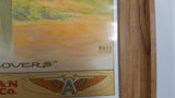 Vintage 1912 "The Bandit of Point Loma" Short Antique Early Movie Film "The Lovers" 17" x 21" Wood Framed Litho Art Print Poster American Film Mfg. Co. Chicago