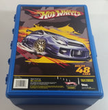 2007 Hot Wheels 48 Car Carrying Case Blue Plastic Container