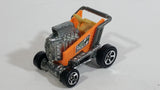 2001 Hot Wheels Express Lane Gator Bait Market Neon Orange Grocery Shopping Cart Die Cast Toy Car Vehicle