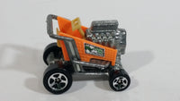 2001 Hot Wheels Express Lane Gator Bait Market Neon Orange Grocery Shopping Cart Die Cast Toy Car Vehicle