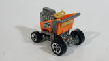 2001 Hot Wheels Express Lane Gator Bait Market Neon Orange Grocery Shopping Cart Die Cast Toy Car Vehicle