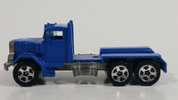 1999 Hot Wheels Peterbilt Dump Truck Semi Rig Blue Die Cast Toy Car Vehicle