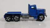 1999 Hot Wheels Peterbilt Dump Truck Semi Rig Blue Die Cast Toy Car Vehicle