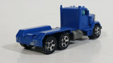 1999 Hot Wheels Peterbilt Dump Truck Semi Rig Blue Die Cast Toy Car Vehicle