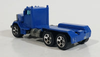 1999 Hot Wheels Peterbilt Dump Truck Semi Rig Blue Die Cast Toy Car Vehicle