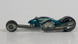 2008 Hot Wheels Team: Custom Bikes Hammer Sled Motorcycle Aqua Green Blue Die Cast Toy Motorbike Vehicle