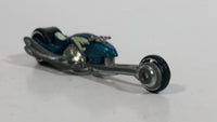 2008 Hot Wheels Team: Custom Bikes Hammer Sled Motorcycle Aqua Green Blue Die Cast Toy Motorbike Vehicle