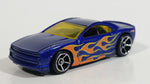 2009 Hot Wheels Trick Tracks Speed Hill Muscle Tone Metalflake Blue w/ Flames Die Cast Toy Car Vehicle