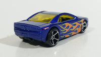 2009 Hot Wheels Trick Tracks Speed Hill Muscle Tone Metalflake Blue w/ Flames Die Cast Toy Car Vehicle