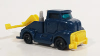 1997 Hot Wheels Tow Truck Dark Blue Plastic Body Die Cast Toy Car Vehicle McDonald's Happy Meal