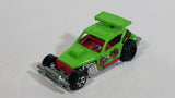 2012 Hot Wheels Demolition Derby Greased Gremlin Lime Green Die Cast Toy Car Vehicle