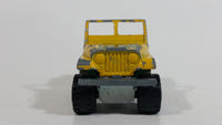 Majorette Jeep CJ 4x4 No. 290 & No. 244 Yellow 1/54 Scale Die Cast Toy Car Vehicle