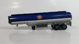 Rare VHTF Vintage Majorette Gulf Gas Oil Fuel Tanker Semi Tractor Trailer Blue Die Cast Toy Vehicle