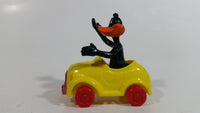 1989 Warner Bros Looney Tunes Daffy Duck in Yellow Plastic Toy Car Vehicle McDonald's Happy Meal