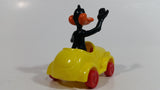 1989 Warner Bros Looney Tunes Daffy Duck in Yellow Plastic Toy Car Vehicle McDonald's Happy Meal