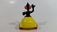 1989 Warner Bros Looney Tunes Daffy Duck in Yellow Plastic Toy Car Vehicle McDonald's Happy Meal