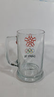 1988 Calgary Winter Olympic Games 5 1/2" Tall Glass Beer Mug