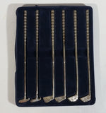 Full Set of 6 Elegance Silver Plated Zinc Miniature Golf Club Shaped Coffee Beverage Drink Stir Stirring Sticks 6" Long