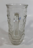 Coors Banquet Beer Cowboy Boot Shaped Embossed Glass 6" Tall Beer Mug