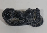 Mother Beaver and Baby Beaver Soapstone Carved Sculpture Ornament