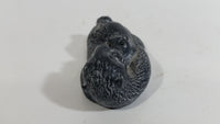 Mother Beaver and Baby Beaver Soapstone Carved Sculpture Ornament