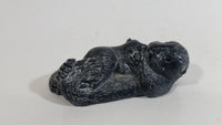 Mother Beaver and Baby Beaver Soapstone Carved Sculpture Ornament