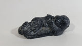 Mother Beaver and Baby Beaver Soapstone Carved Sculpture Ornament