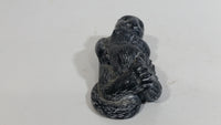 Mother Beaver and Baby Beaver Soapstone Carved Sculpture Ornament