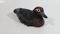 Female Wood Duck Miniature Resin Wildlife Bird Sculpture 8" Long