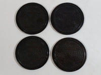 Rare HTF "Century" Disney Disneyland Mickey Mouse Cartoon Character Themed 3" Diameter Copper Metal Coaster Set of 4 Made in Canada
