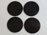 Rare HTF "Century" Disney Disneyland Mickey Mouse Cartoon Character Themed 3" Diameter Copper Metal Coaster Set of 4 Made in Canada
