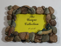 The Unique Collection River Rock Fishing Fish Themed 3 1/2" x 5" Resin Picture Photo Frame