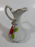 Vintage 1950s Capodimonte Ewer Small Ivory Bisque Porcelain Pitcher Jug - Italian