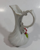 Vintage 1950s Capodimonte Ewer Small Ivory Bisque Porcelain Pitcher Jug - Italian