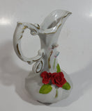 Vintage 1950s Capodimonte Ewer Small Ivory Bisque Porcelain Pitcher Jug - Italian