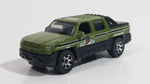 2009 Matchbox Croc Zoo Chevy Avalanche Truck Olive Green MB86 Die Cast Toy Car Vehicle