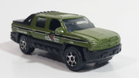 2009 Matchbox Croc Zoo Chevy Avalanche Truck Olive Green MB86 Die Cast Toy Car Vehicle