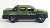 2009 Matchbox Croc Zoo Chevy Avalanche Truck Olive Green MB86 Die Cast Toy Car Vehicle