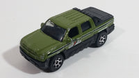 2009 Matchbox Croc Zoo Chevy Avalanche Truck Olive Green MB86 Die Cast Toy Car Vehicle