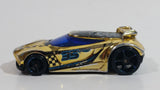 2013 Hot Wheels Racing Super Chromes Chicane Gold Chrome Die Cast Toy Race Car Vehicle