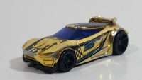 2013 Hot Wheels Racing Super Chromes Chicane Gold Chrome Die Cast Toy Race Car Vehicle