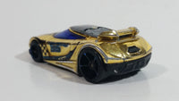 2013 Hot Wheels Racing Super Chromes Chicane Gold Chrome Die Cast Toy Race Car Vehicle