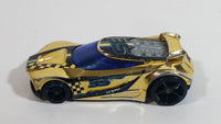 2013 Hot Wheels Racing Super Chromes Chicane Gold Chrome Die Cast Toy Race Car Vehicle