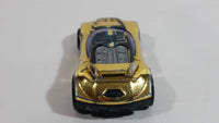 2013 Hot Wheels Racing Super Chromes Chicane Gold Chrome Die Cast Toy Race Car Vehicle