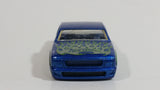 2003 Hot Wheels First Editions Steel Flame Metallic Blue Die Cast Toy Car Low Rider Truck Vehicle