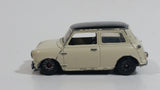 Motor Max 6017 Austin Mini Cooper Cream White with Black Roof Die Cast Toy Car Vehicle